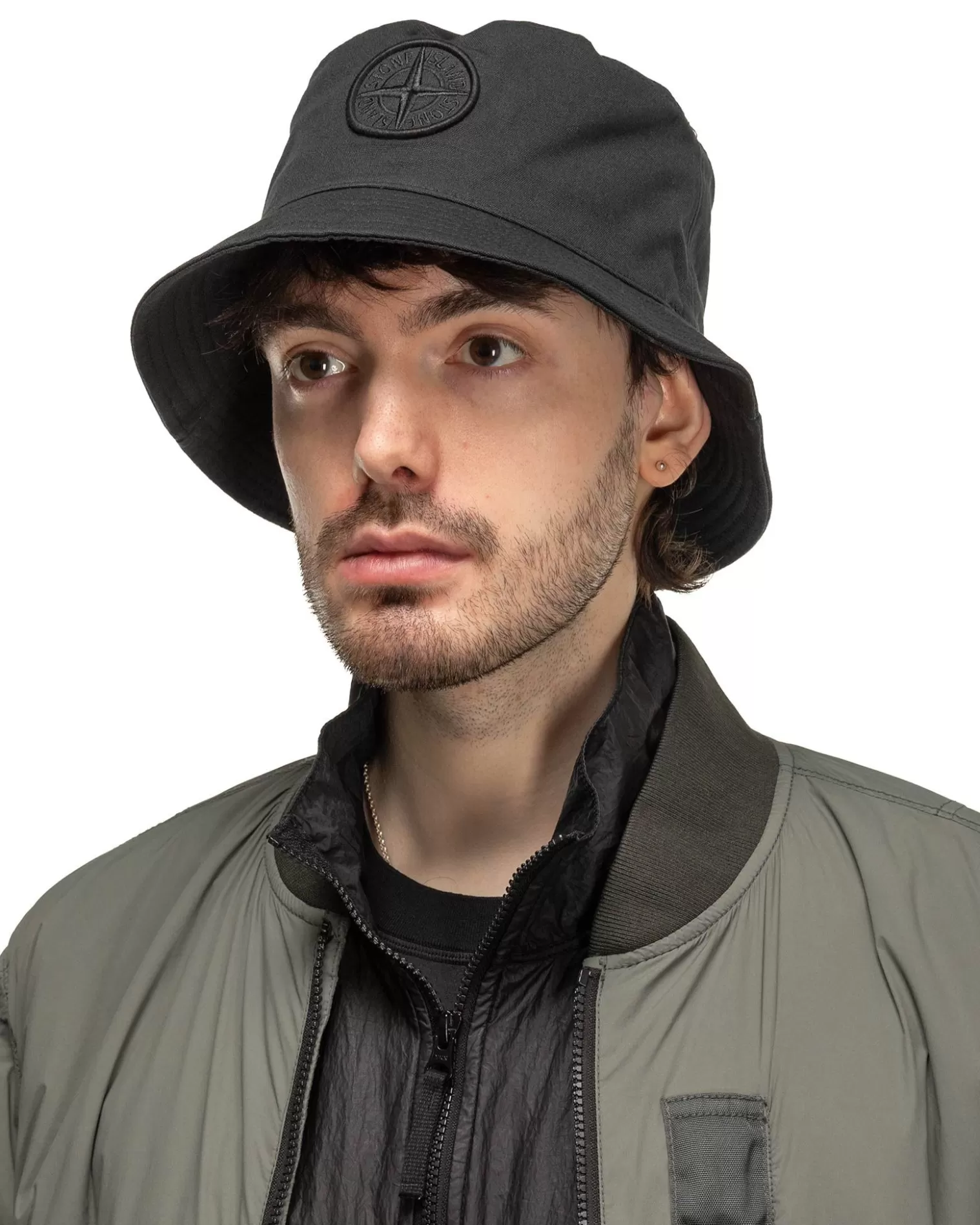Stone Island Bucket Hat Black New