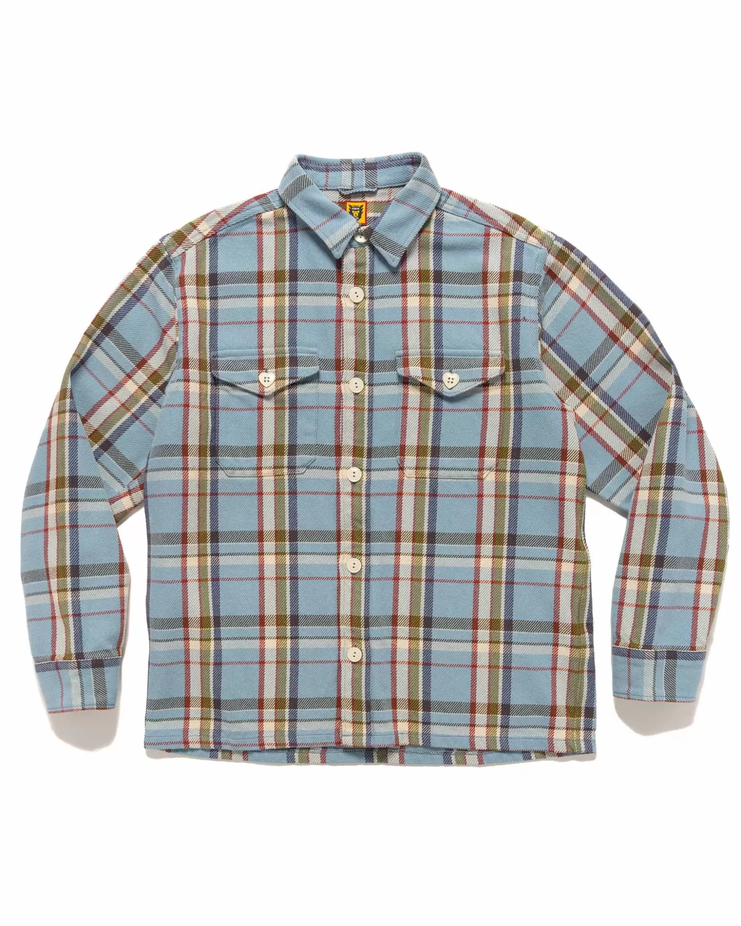 Human Made Check Shirt Blue Shop