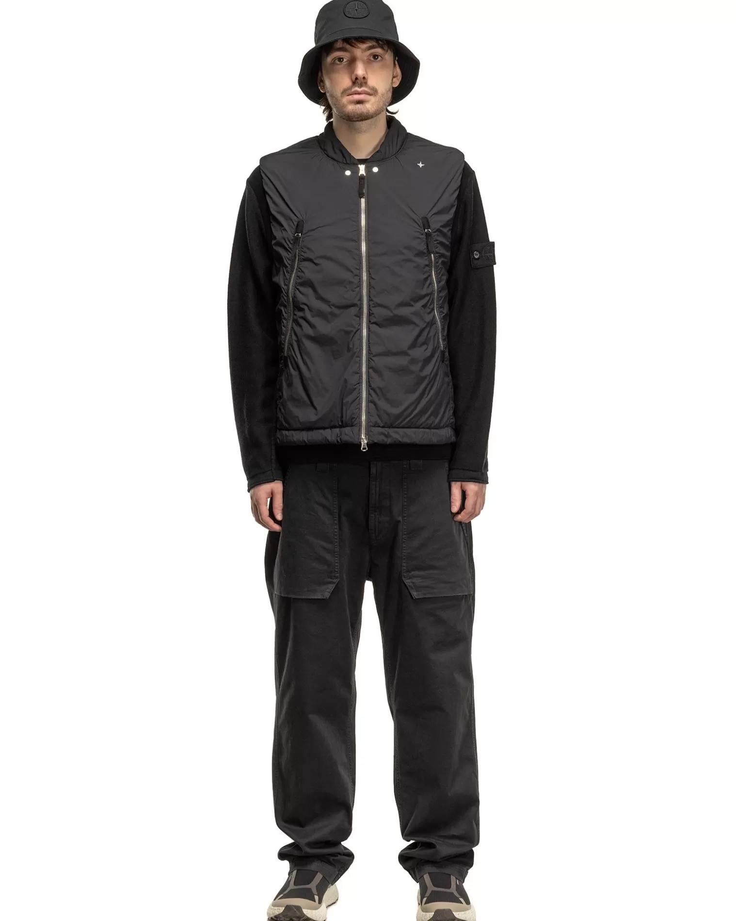 Stone Island Marina Skin Touch Nylon-Tc With Primaloft®-Tc Padded Vest Black Sale
