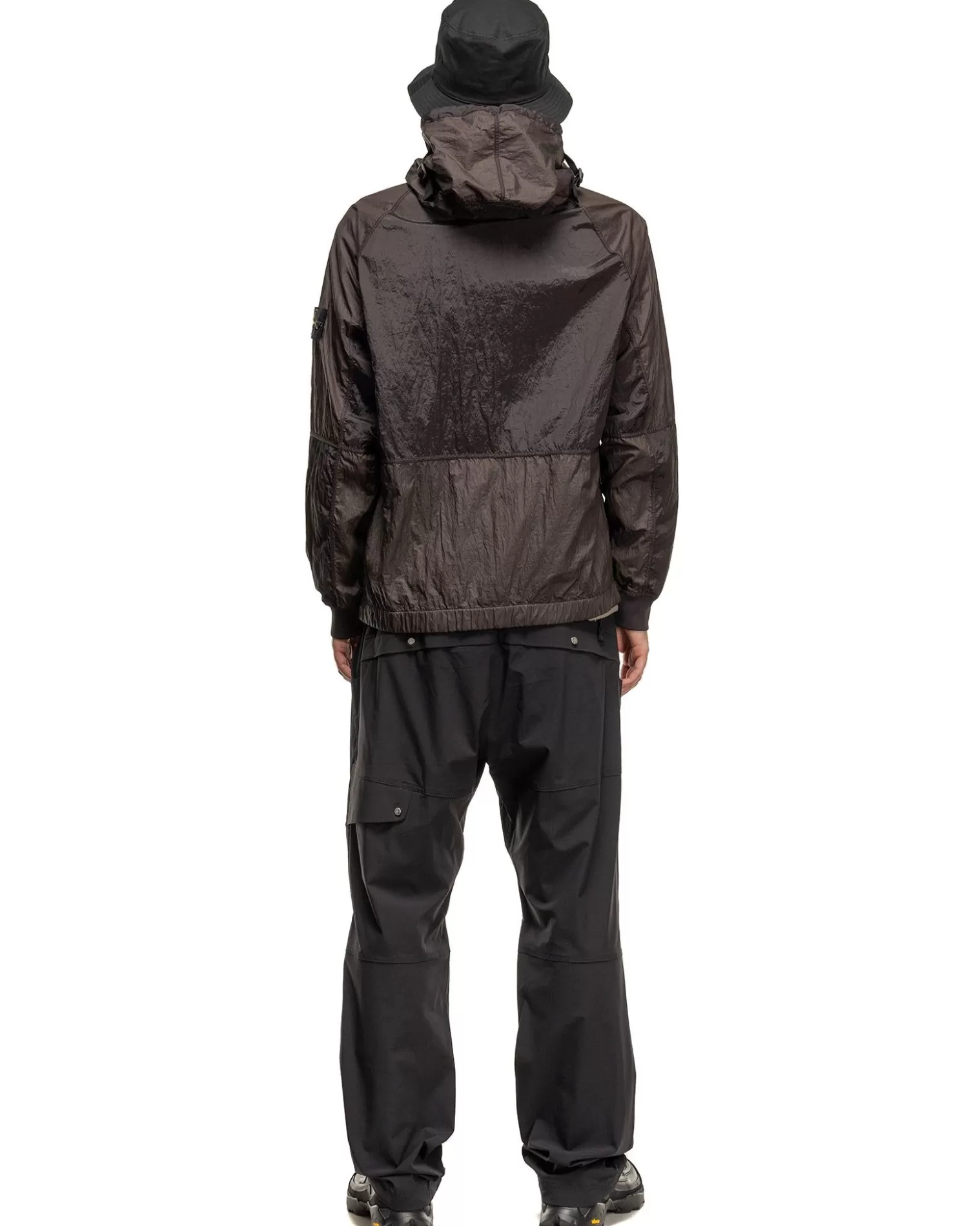 Stone Island Nylon Metal Watro-Tc In Econyl® Regenerated Nylon Hooded Jacket Charcoal Best