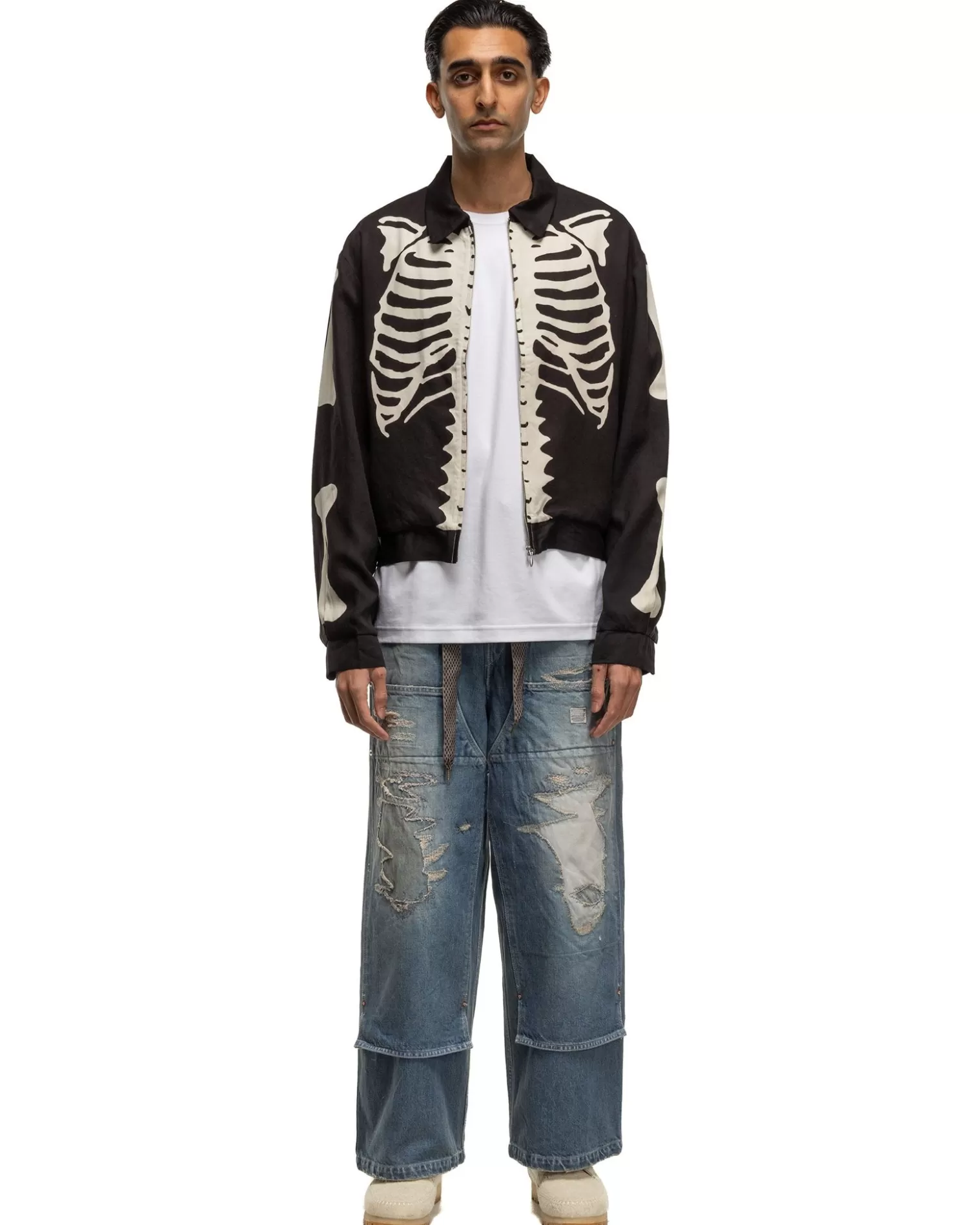 KAPITAL 14Oz Denim W-Knee Easy Baggy Pants (Dixie Lumber Remake) Pro New