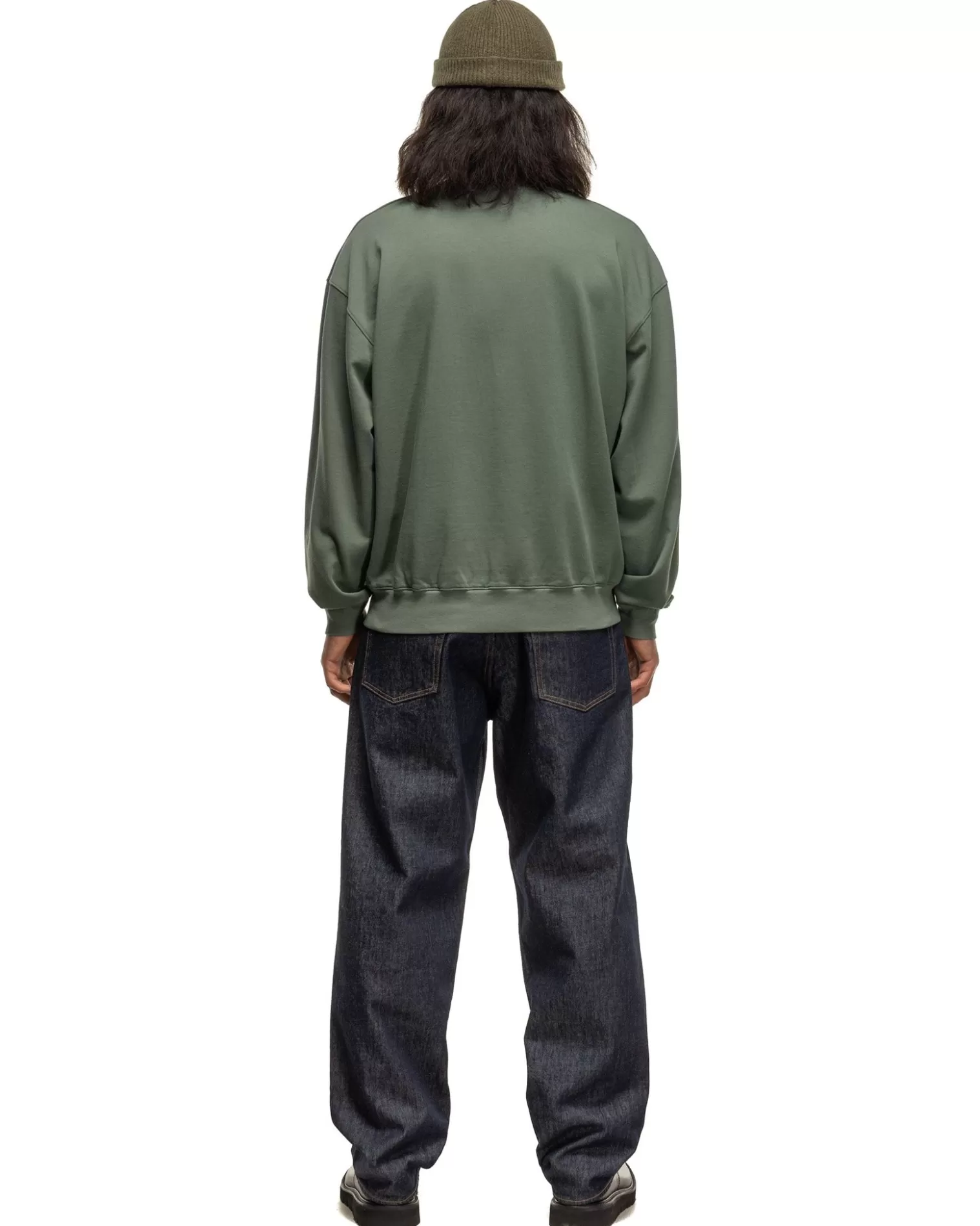 super_high_gauze_sweat_po_dusty_green_2.webp AURALEE Super High Gauze Sweat P/O Dusty Green Online