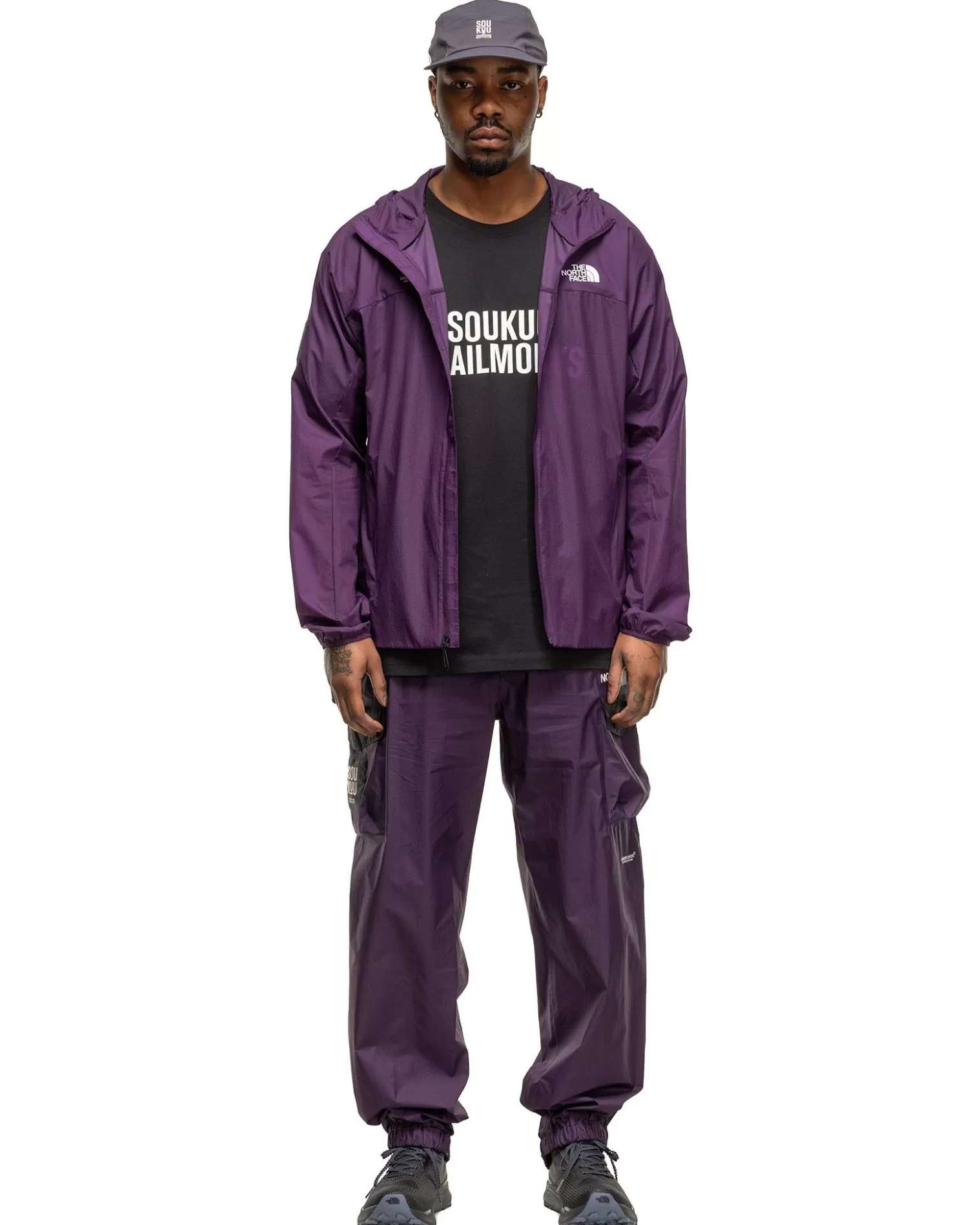 The North Face X Undercover Soukuu Hike Belted Utility Shell Pant Purple Pennant Flash Sale