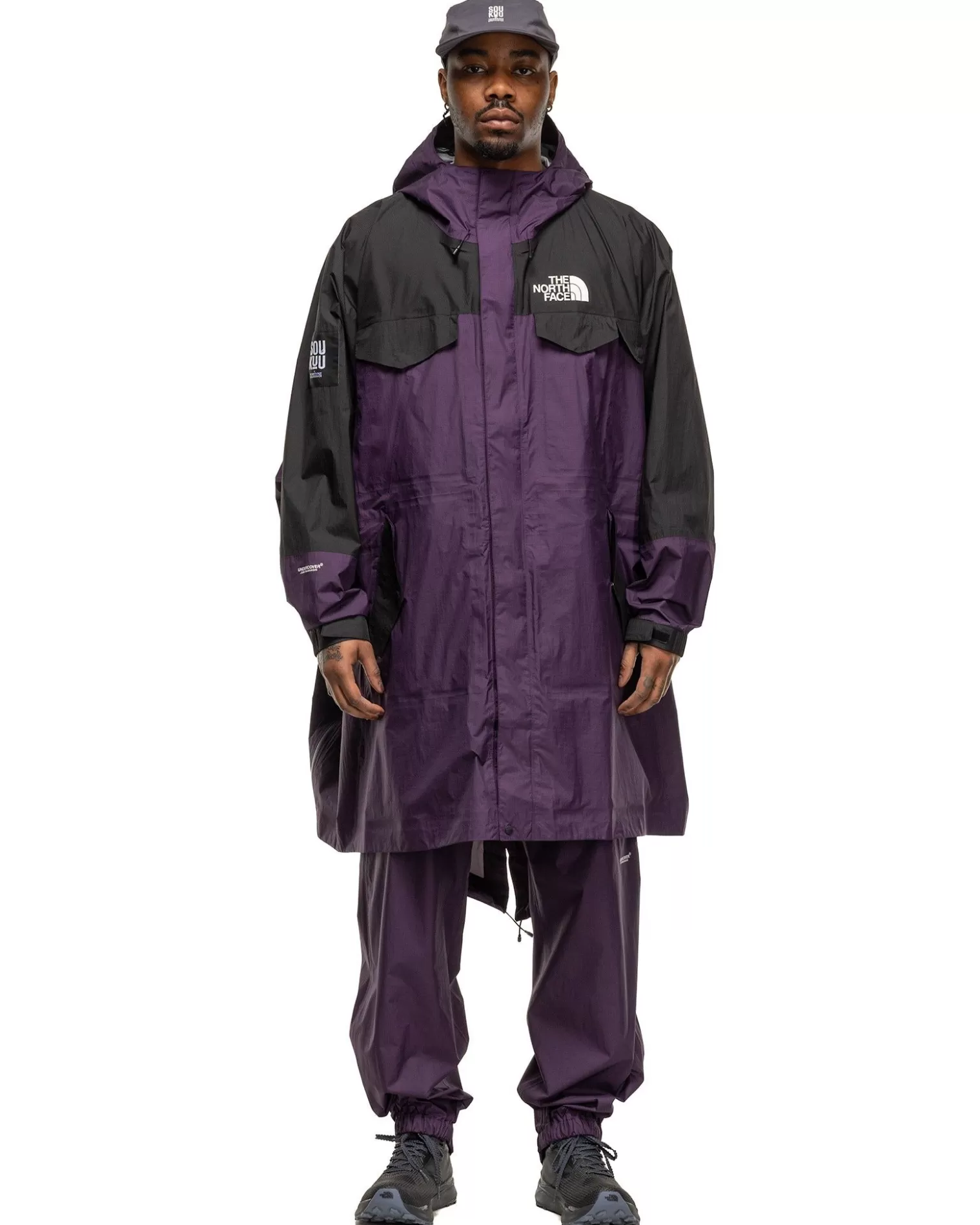 The North Face X Undercover Soukuu Hike Packable Fishtail Shell Parka Purple Pennant Discount